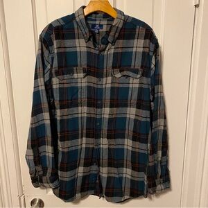 Flannel Plaid Button Down - Gem Slate